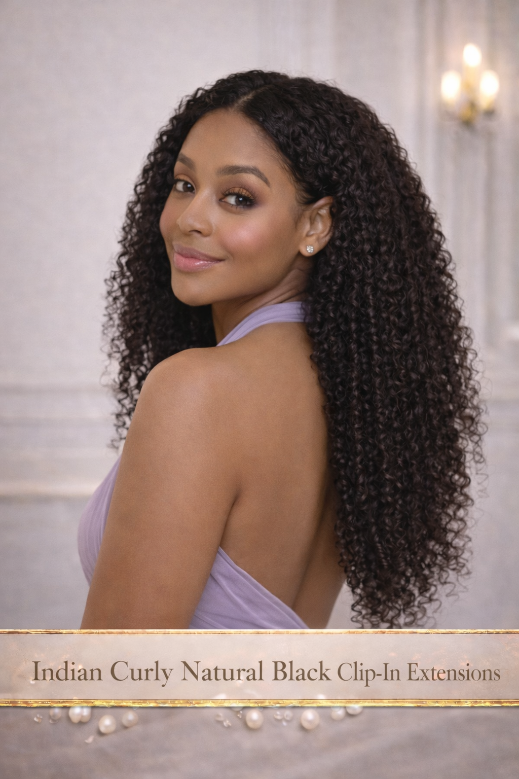 Indian Curly Natural Black Clip-In Extensions