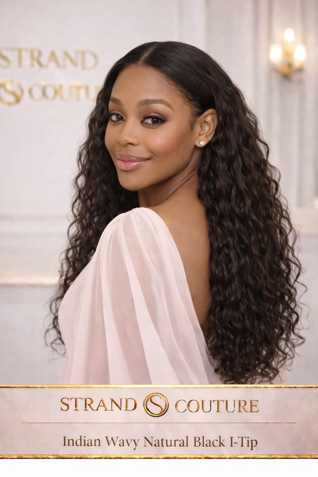 Indian Wavy Natural Black I-Tip