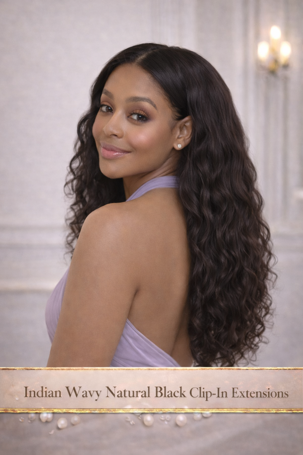 Indian Wavy Natural Black Clip-In Extensions