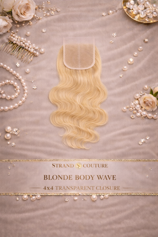 Blonde Body Wave 4x4 Transparent Closure
