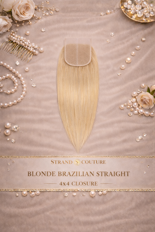 Blonde Brazilian Straight 4x4 Closure