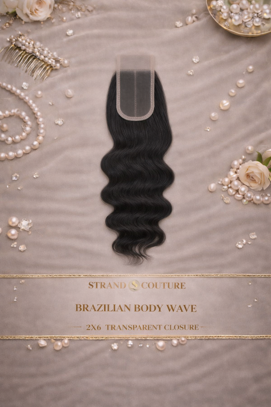 Brazilian Body Wave 2x6 Transparent Closure