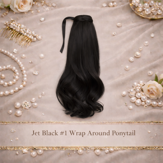 Jet Black Ponytail