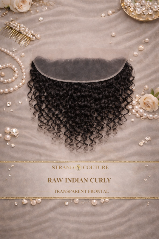Raw Indian Curly Transparent Frontal