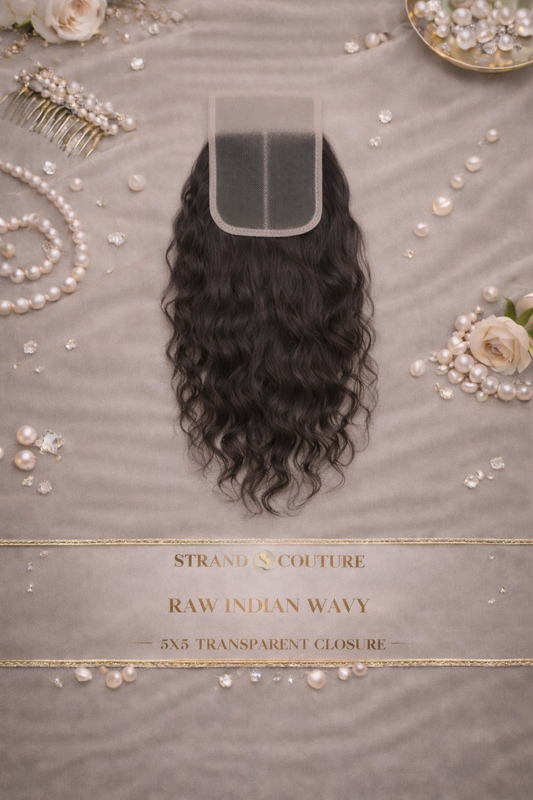 Raw Indian Wavy 5x5 Transparent Closure